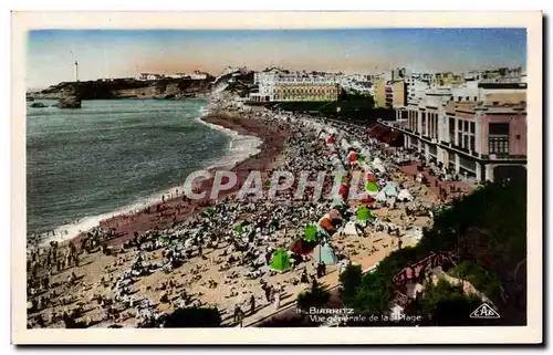 Cartes postales Biarritz Vue Generale De La Plage