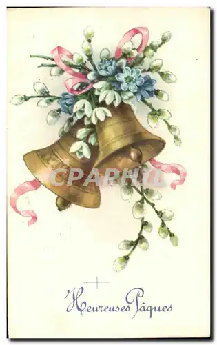 Cartes postales Heureuses Paques Cloches
