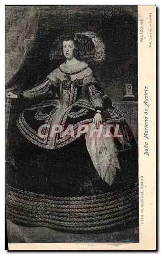Cartes postales Museo del Prado Dona Mariana de Austria Velazquez