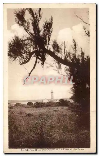 Cartes postales St Georges De Didonne Le Phare Vu Des Dunes