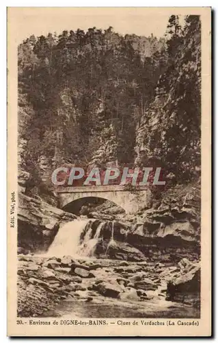 Cartes postales Environs De Digne Les Bains Clues De Verdaches la cascade