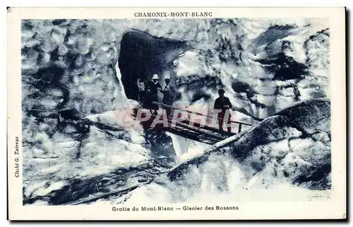 Cartes postales Chamonix Mont Blanc Grotte Du Mont Blanc Glacier Des Bossons