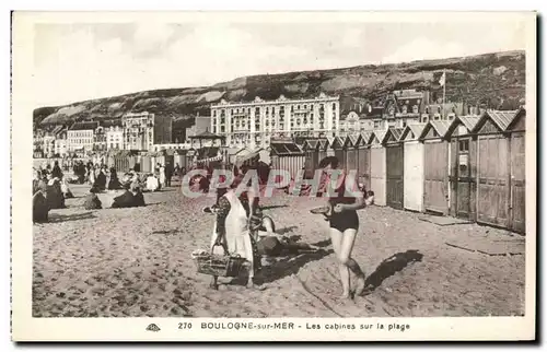 Cartes postales Boulogne sur Mer Les Cabines sur la plage