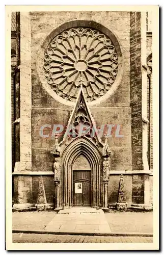 Cartes postales Nordportal mit Rundfenster der Divi Basilikirche Muhlhausen i Thur