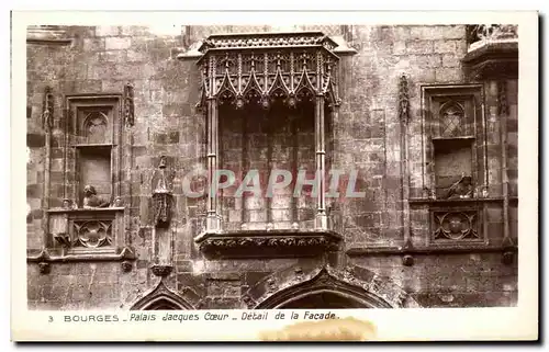 Cartes postales Bourges Palais jacques Coeur Detail de la Facade