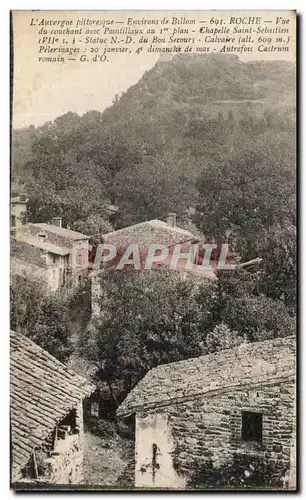 Cartes postales L&#39Auvergne pittoresque Envirous de Billom Roche Vue du Couchant avec pointillaux au 1er plan