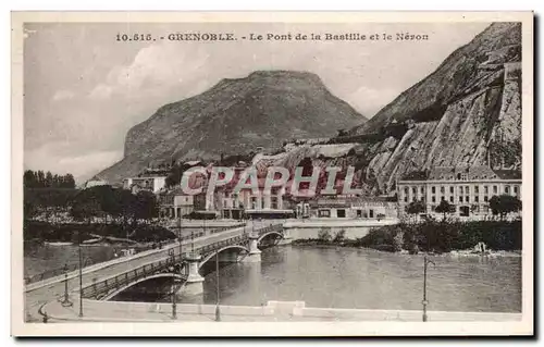 Ansichtskarte AK Grenoble Le Pont de la Bastille et le Neron