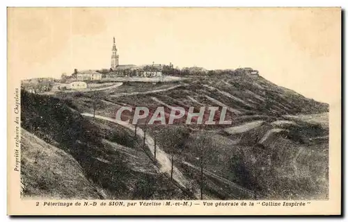 Ansichtskarte AK Pelerinage de Sion par Vezelise Vue Generale de la Colline Inspiree