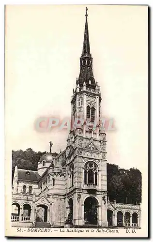 Cartes postales Domremy La Basilique et le Bois Chenu