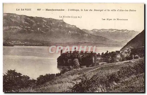 Cartes postales La Savoie Hautecombe L&#39Abbaye le Lac du Bourget et la Ville d&#39Aix les Bains