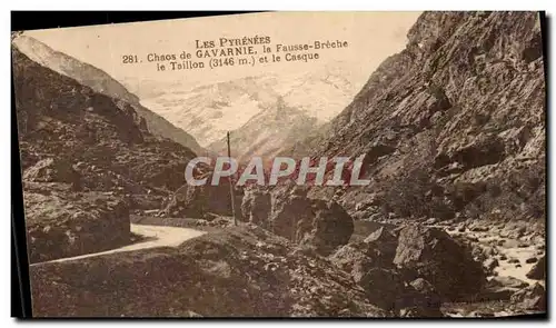 Cartes postales Les Pyrenees Chaos de Gavarnie La Fausse Breche le Taillon et le Casque