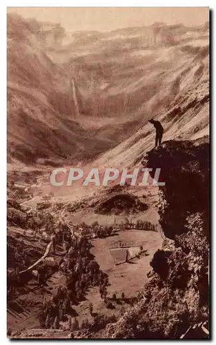 Ansichtskarte AK Toute La France Gavarnie Vue d&#39ensemble au fond le Cirque et la Grande Cascade