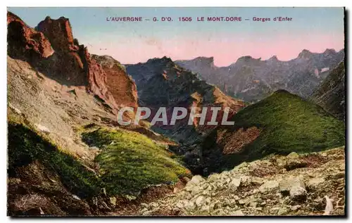 Cartes postales L&#39Auvergne Le Mont Dore Gorges d&#39Enfer