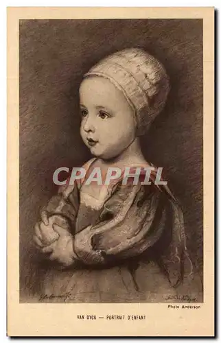 Cartes postales Van Dyck Portrait D&#39Enfant