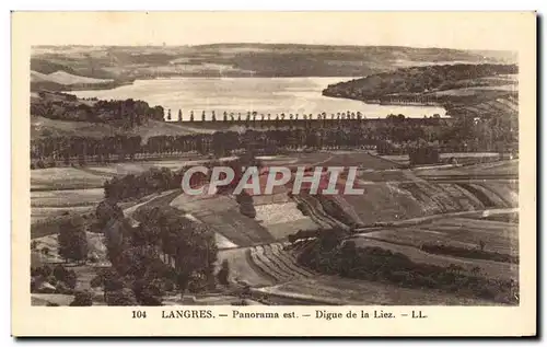Cartes postales Langres Panorama Est Digue De La Liez