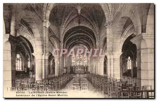 Cartes postales Langres Interieur De l&#39Eglise Saint Martin