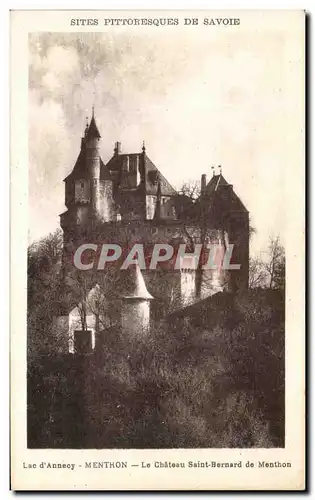 Ansichtskarte AK Sites Pittoresque De Savoie Lac d&#39Annecy Menthon Le Chateau Saint Bernard De Menthon