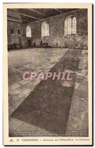 Cartes postales Tonnerre Interieur De l'Hotel Dieu Le Gnomon