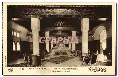 Cartes postales Marrakech L'Hotel Mamounia Mamounia hotel