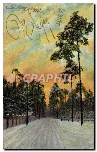 Cartes postales Route dans la neige