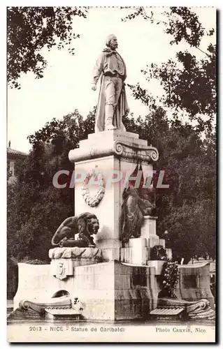 Ansichtskarte AK Nice Statue de Garibaldi Lion