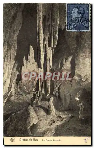 Ansichtskarte AK Grottes de Han La Grande Draperle