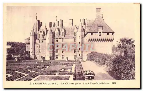 Cartes postales Langeais Le Chateau Facade Interieure