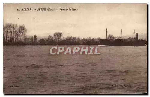 Cartes postales Aizier Sur Seine Vue Sur La Seine Bateau