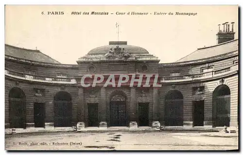 Cartes postales Paris Hotel Des Monnaies Cour d&#39Honneur Entree Du Monnayage