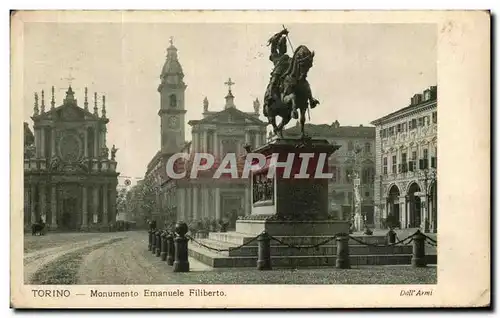 Cartes postales Torino Monumento Emanuele Filiberto