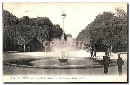 Cartes postales Poitiers Le Jardin de Blossac Les Grandes Allees
