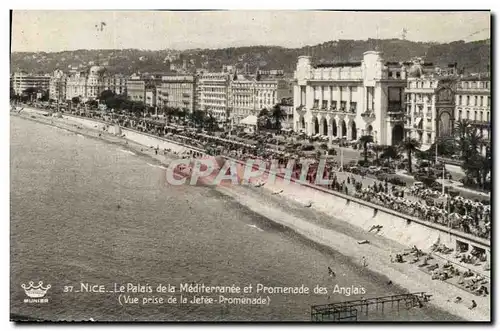 Cartes postales Nice Le Palais de la Mediterranee et Promenade des Anglais