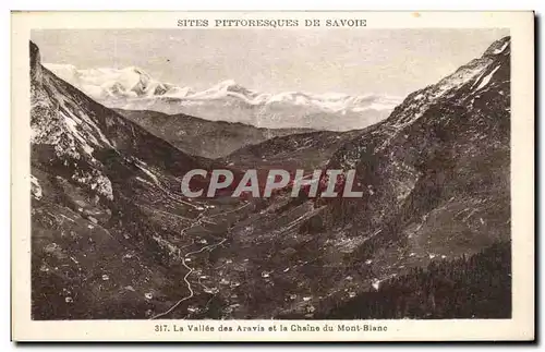 Cartes postales Sites Pittoresques De Savoie La Vallee Des Aravis Et La Chaine Du Mont Blanc