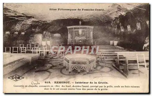 Ansichtskarte AK Site Pittoresques De Franche comte Remonot Interieur De La Grotte