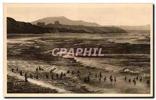Cartes postales Cote Basque Biarritz L'heure du bain sur le Cote des basques