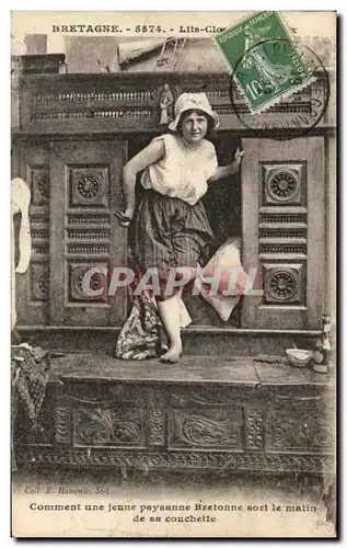 Cartes postales Bretagne Lits clos Folklore Costume