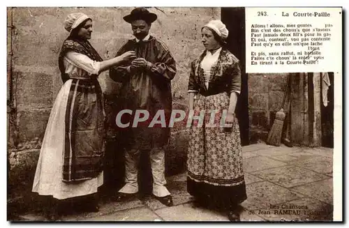 Cartes postales La Courte Paille Folklore Costume