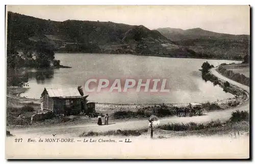 Ansichtskarte AK Env Du Mont Dore Le Lac Chambon