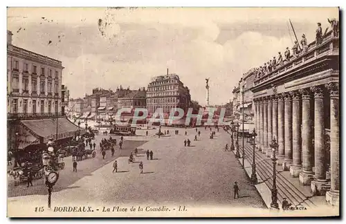 Cartes postales Bordeaux La Place de la Comedie