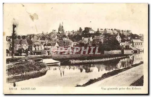 Cartes postales Saint Lo Vue Generale Prise Des Ecluses