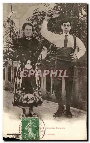 Ansichtskarte AK Danseurs catalans Folklore Costume Danse