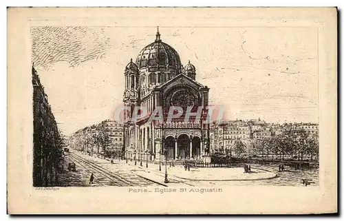 Cartes postales Paris Eglise St augustin