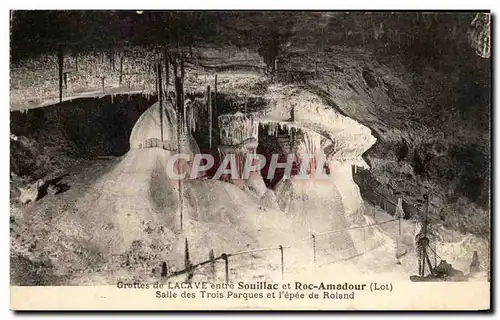 Cartes postales Grottes De Lacave Entre Souillac et Roc Amadour Salle des trois Parques et l&#39epee de Roland