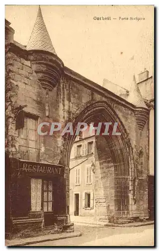 Cartes postales Corbeil porte St spire Restaurant