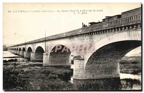 Cartes postales La Possonnaiere Le Grand Pont de Lalleu Sur la Loire Train