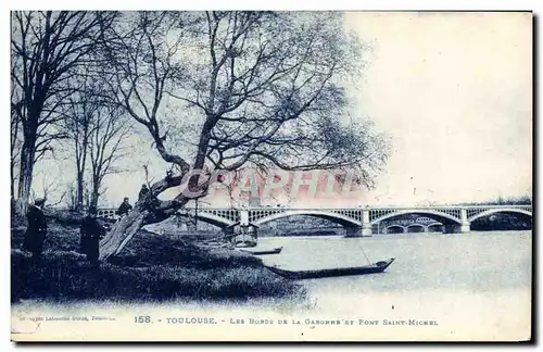 Cartes postales Toulouse Les Bords De La Garonne et pont Saint Michel