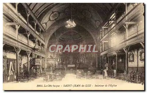 Cartes postales Saint Jean de Luz Interieur de l'Eglise