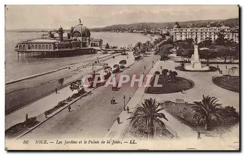 Ansichtskarte AK Nice Les Jardins et le Palais de la Jetee