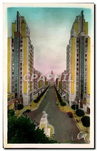 Cartes postales Lyon Villeurbanne les Gratte ciel Avenue Henri Barbusse et l'hotel de ville