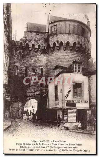 Cartes postales Vannes Porte Prison Porte St Pater ou de St Patern Porte Avane Ou Porte Prison